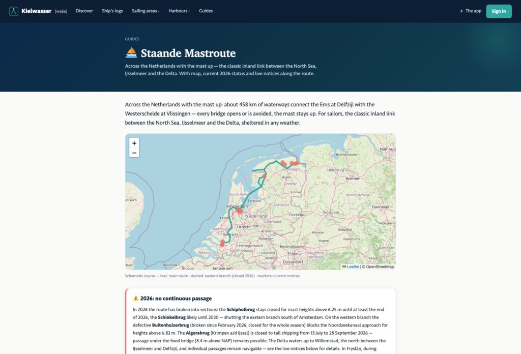 Kielwasser: Mastroute